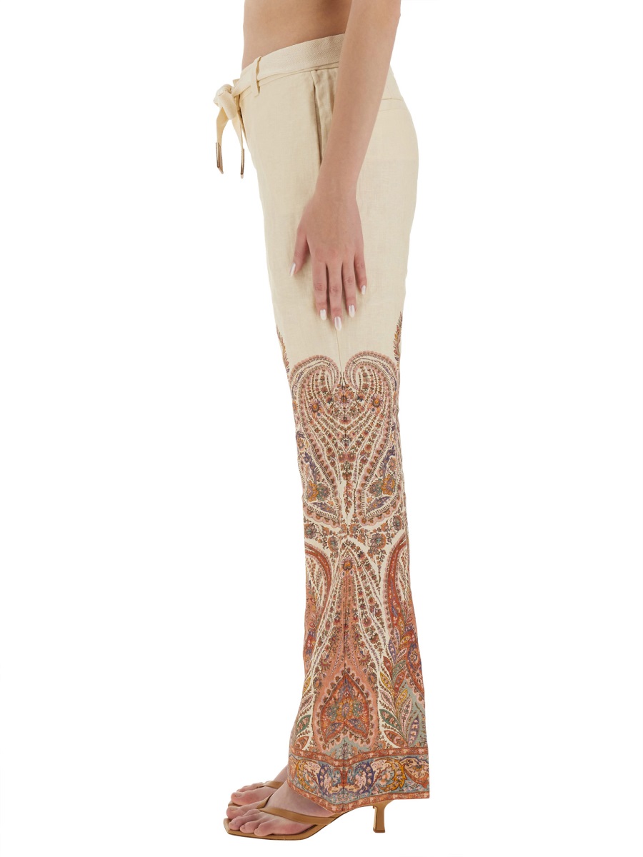 Zimmermann Rhiannon Paisley Pattern Flared Pants Neutraal