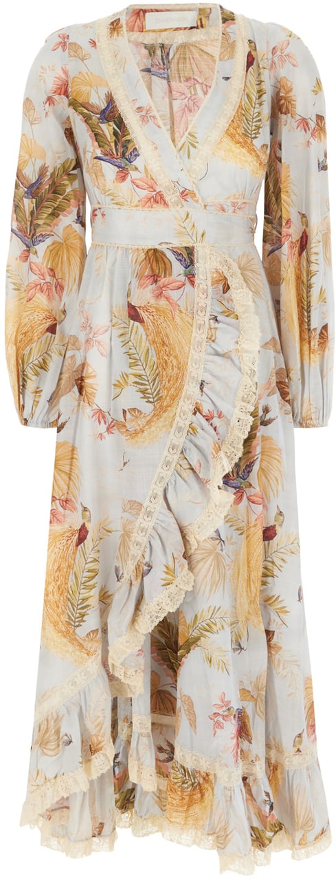 Zimmermann Zimmermann Printed cotton Ascension Frill dress Divers