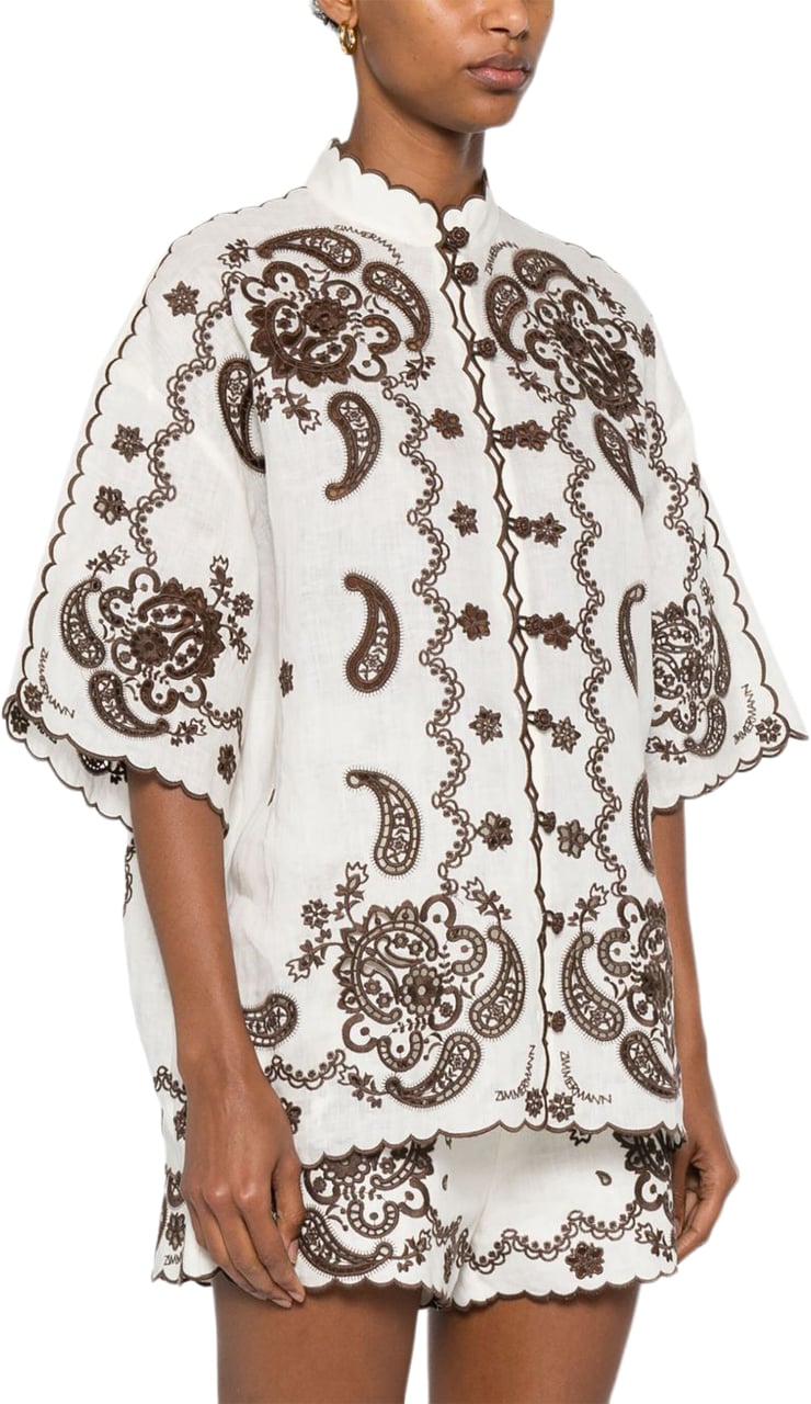 Zimmermann Shirts Ivory Wit