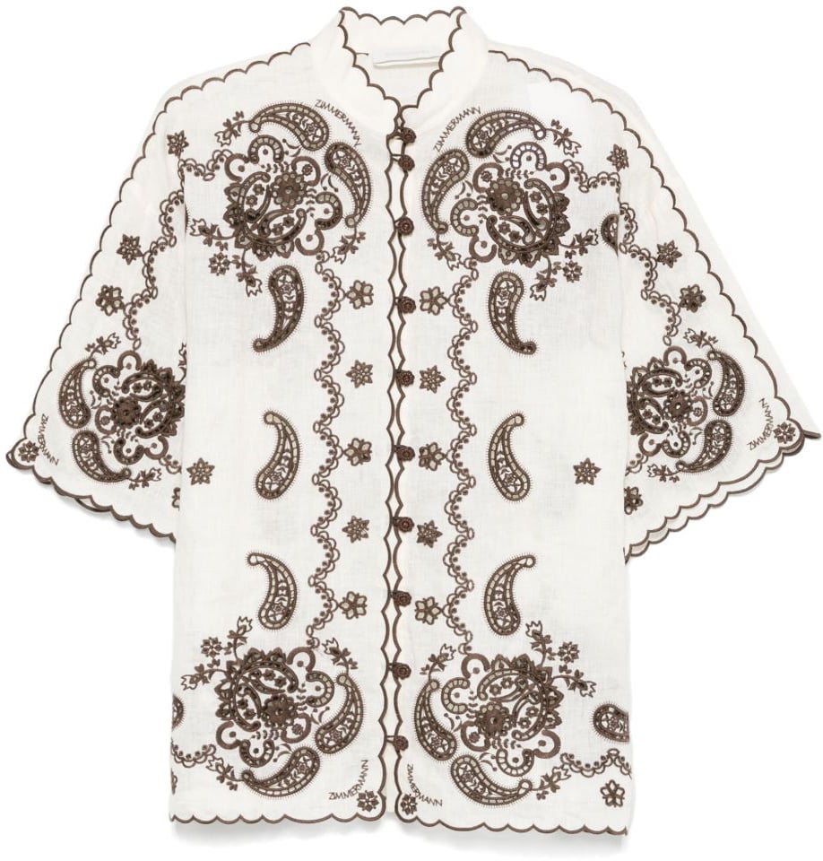 Zimmermann Shirts Ivory Wit