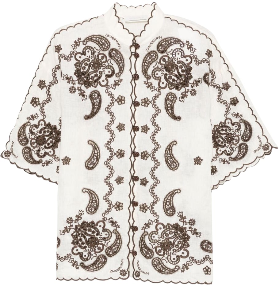 Zimmermann Shirts Ivory Wit
