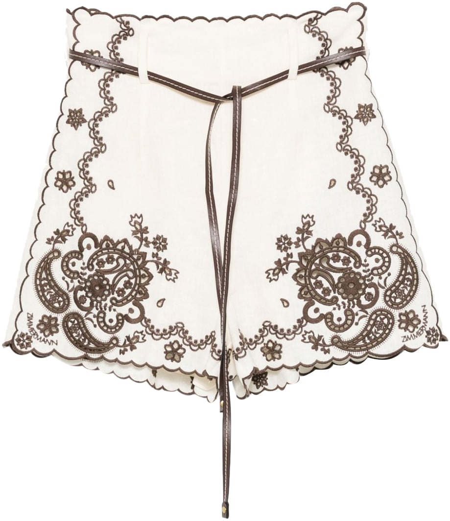 Zimmermann Shorts Ivory Wit