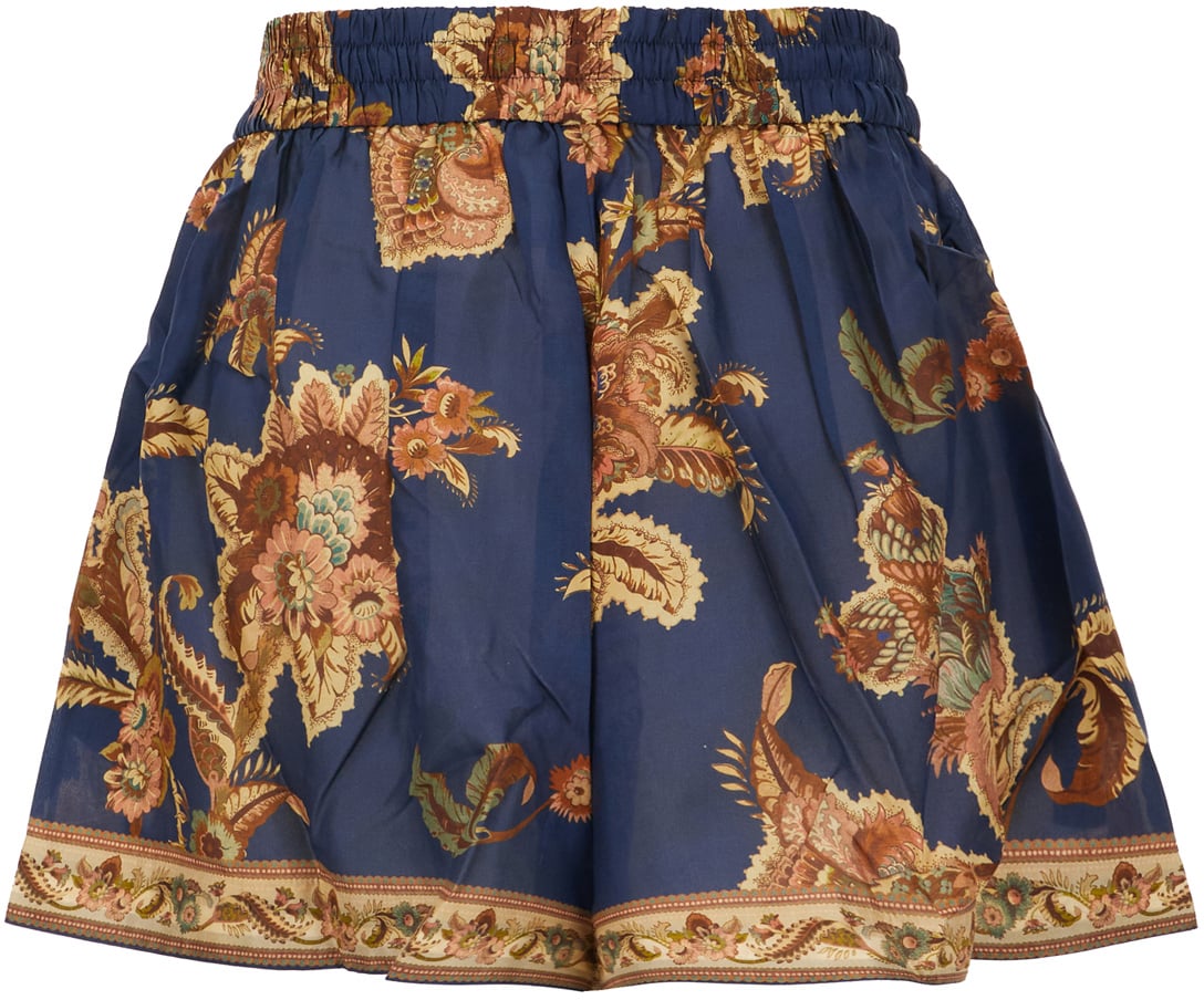 Zimmermann Printed silk shorts Divers