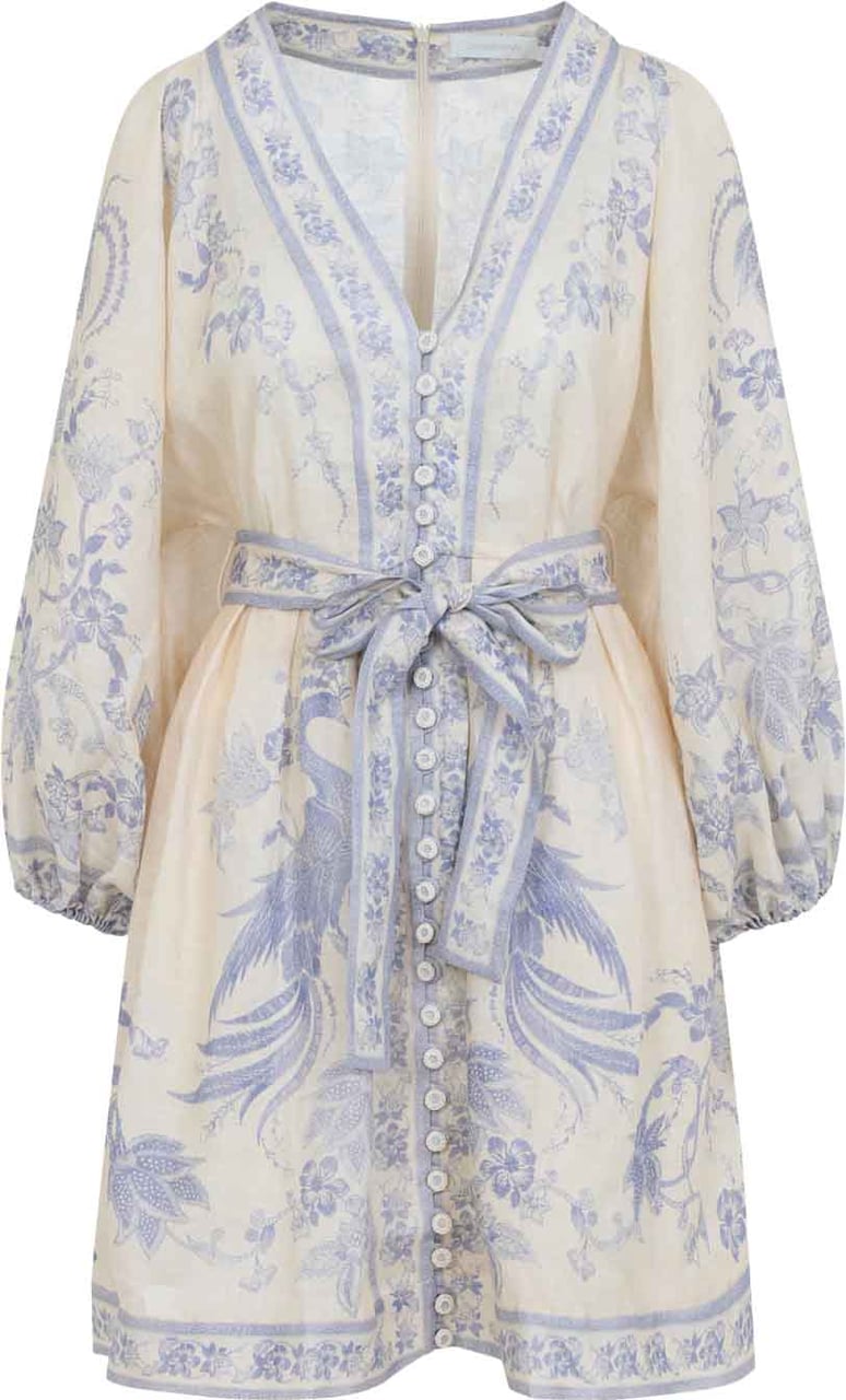 Zimmermann Zimmerman Indra Plunge Mini Dress Divers