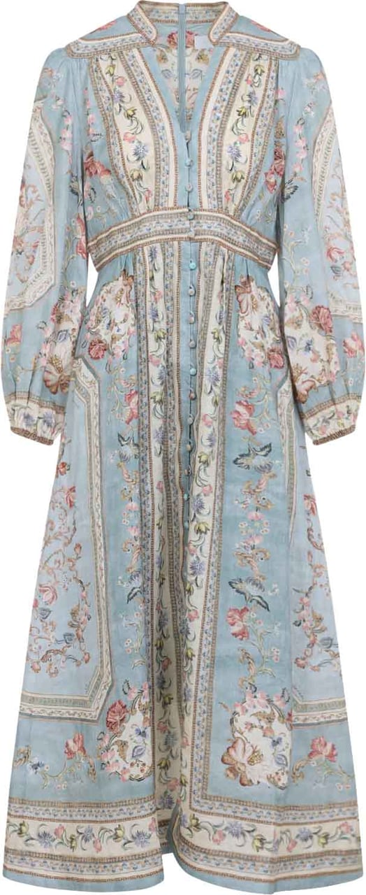 Zimmermann Zimmerman Roselight Plunge Midi Dress Divers