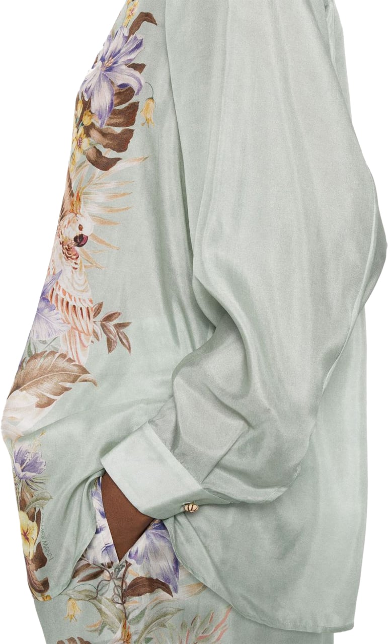 Zimmermann Shirts Verde Acqua Groen
