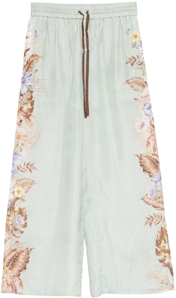Zimmermann Trousers Verde Acqua Groen