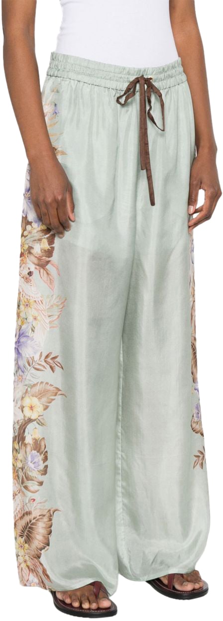 Zimmermann Trousers Verde Acqua Groen