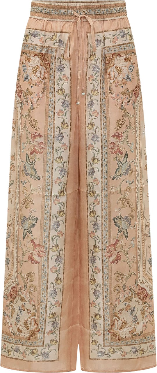 Zimmermann Pantaloni Roselight Relax con Stampa Roze