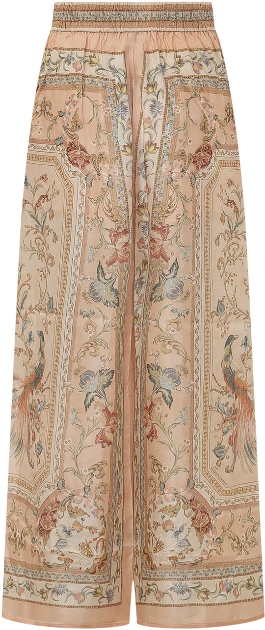 Zimmermann Pantaloni Roselight Relax con Stampa Roze
