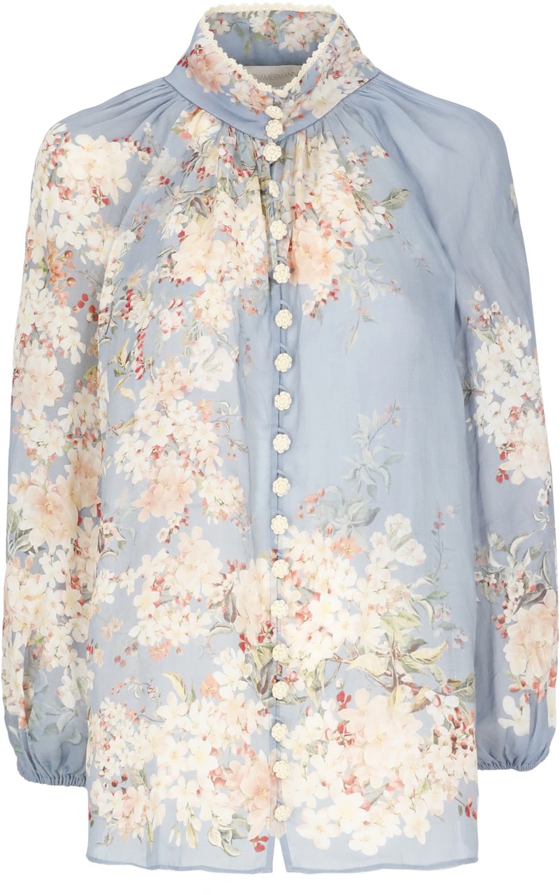 Zimmermann Shirts Light Blue Blauw