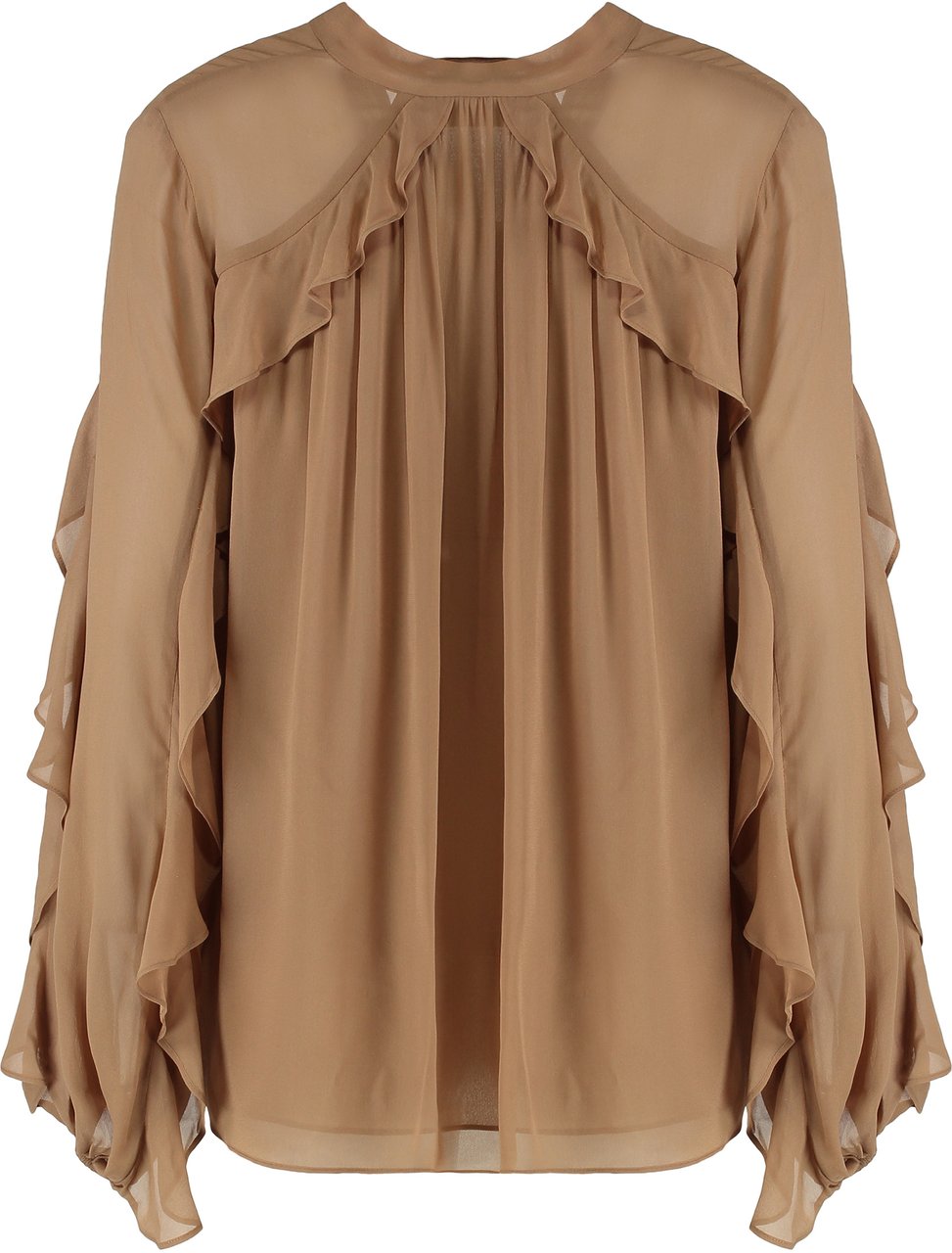 Zimmermann Illuminate crêpe blouse Bruin