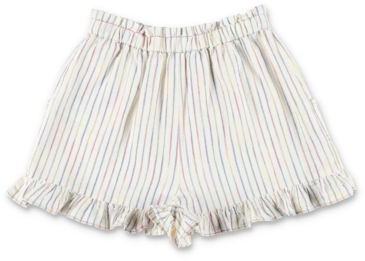 Zimmermann Rhiannon Stripes Denim Short Rainbow Stripe Divers