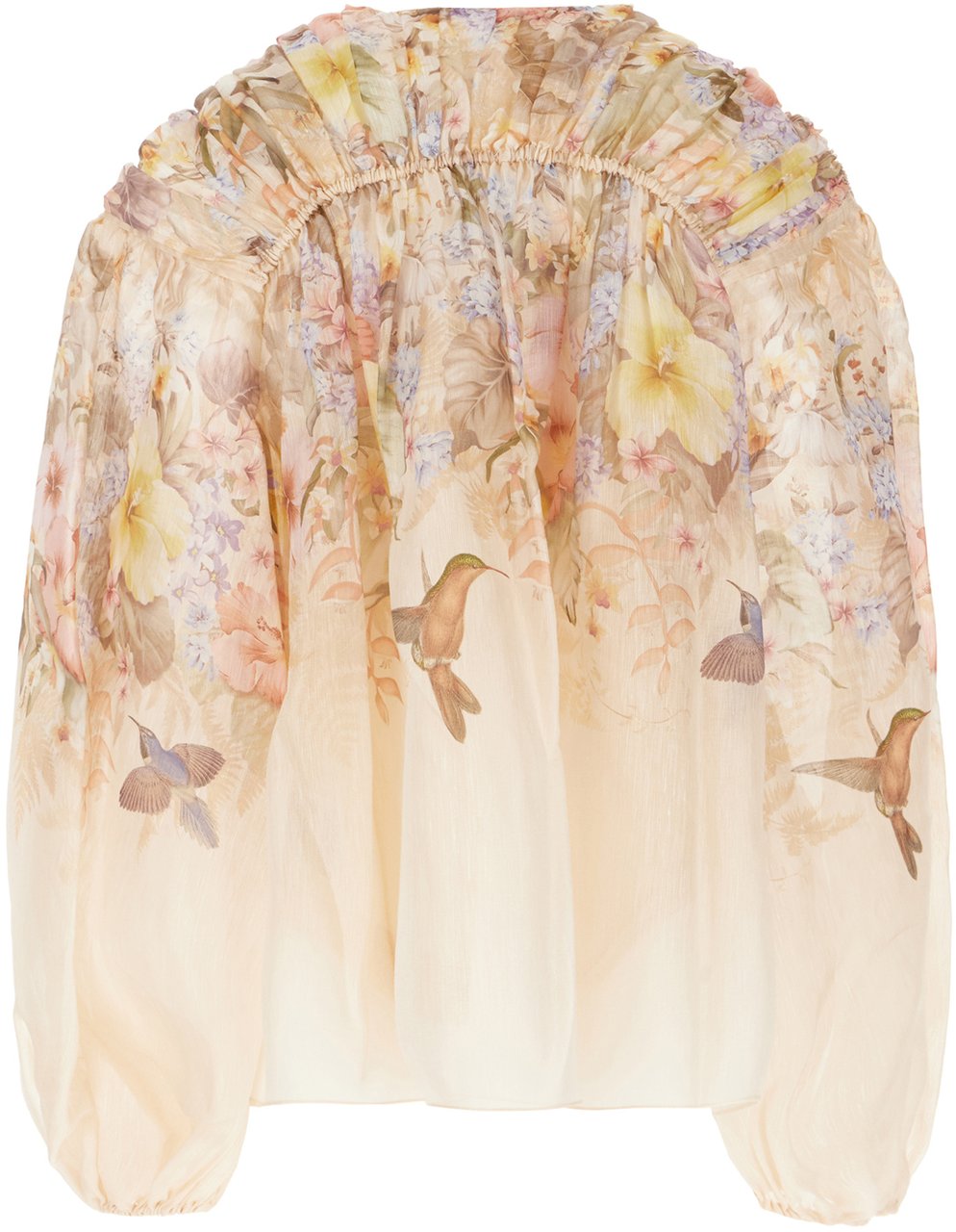 Zimmermann Zimmermann Printed linen blend Illuminate blouse Divers