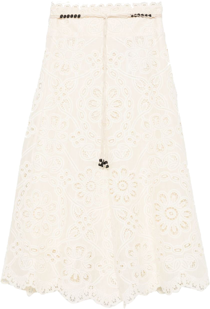 Zimmermann Skirts Ivory Wit