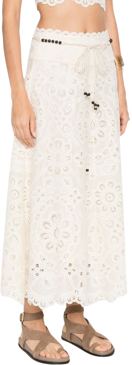Zimmermann Skirts Ivory Wit