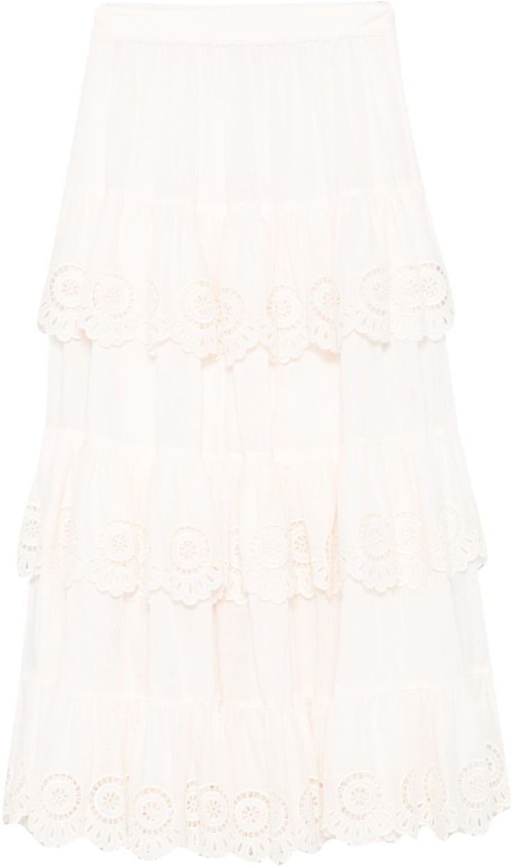 Zimmermann Skirts Ivory Wit