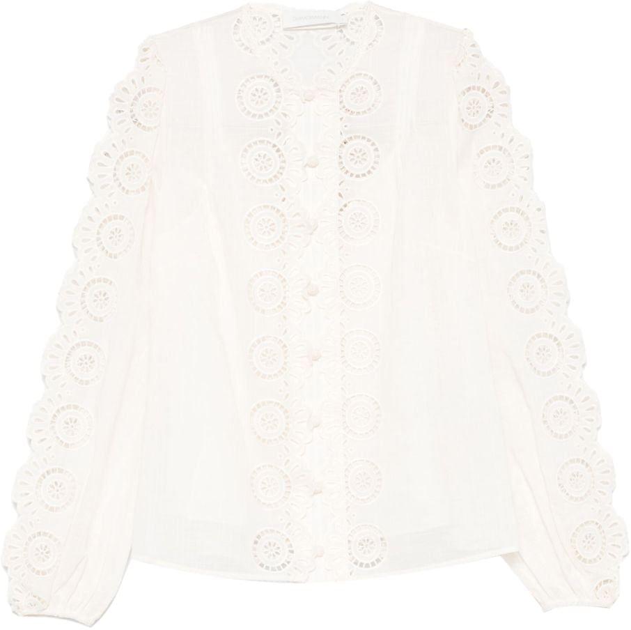 Zimmermann Shirts Ivory Wit