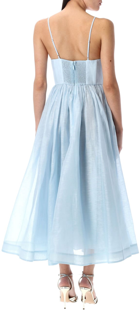 Zimmermann V Neck Midi Dress Verde Groen