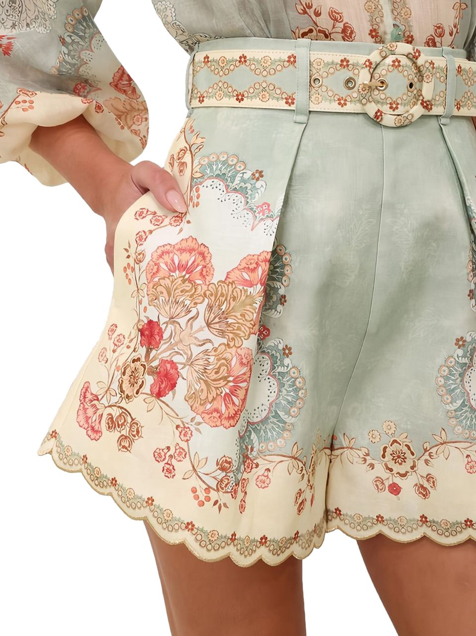 Zimmermann Shorts Clear Blue Blauw