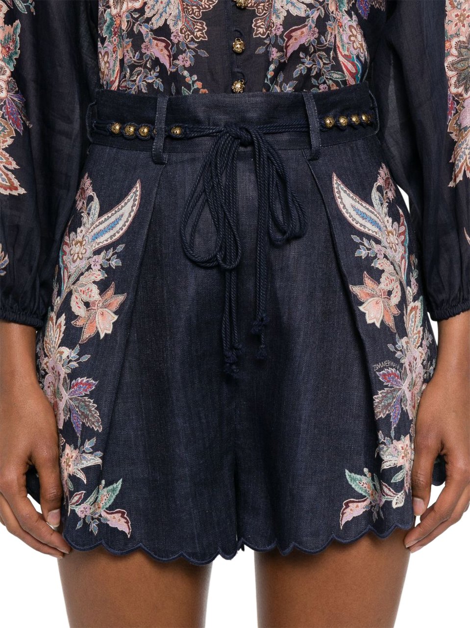 Zimmermann Shorts Blue Blauw