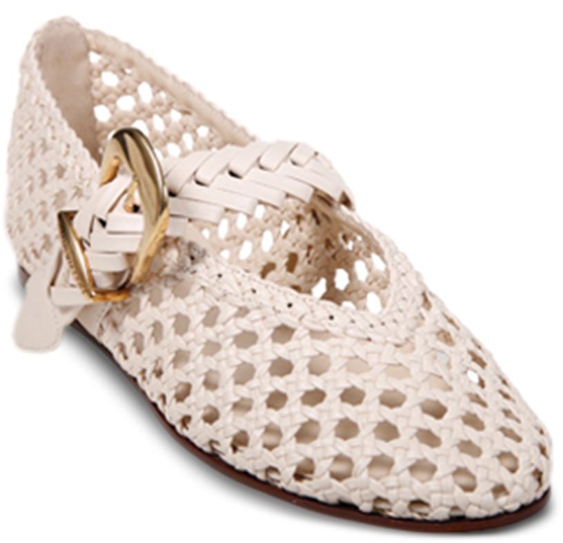 Zimmermann Flat Shoes Ecru Beige