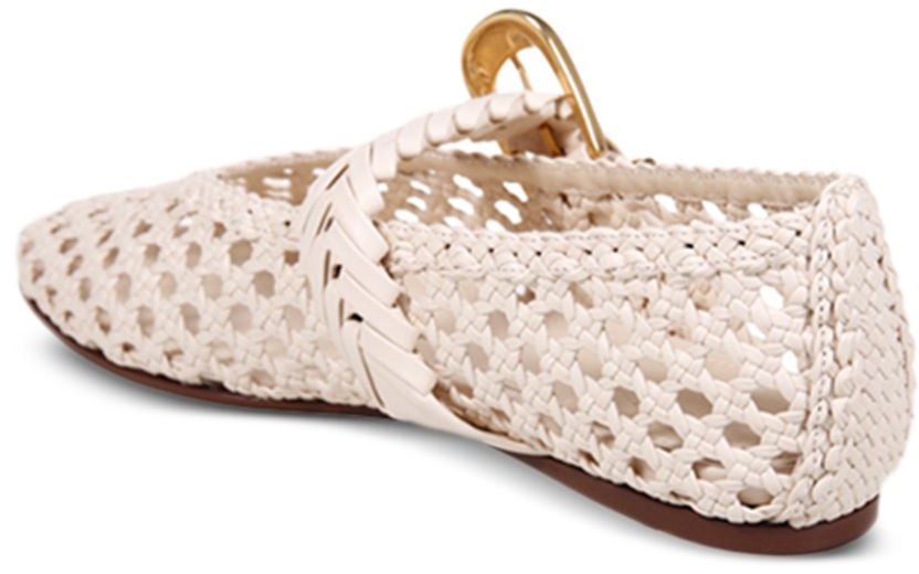 Zimmermann Flat Shoes Ecru Beige