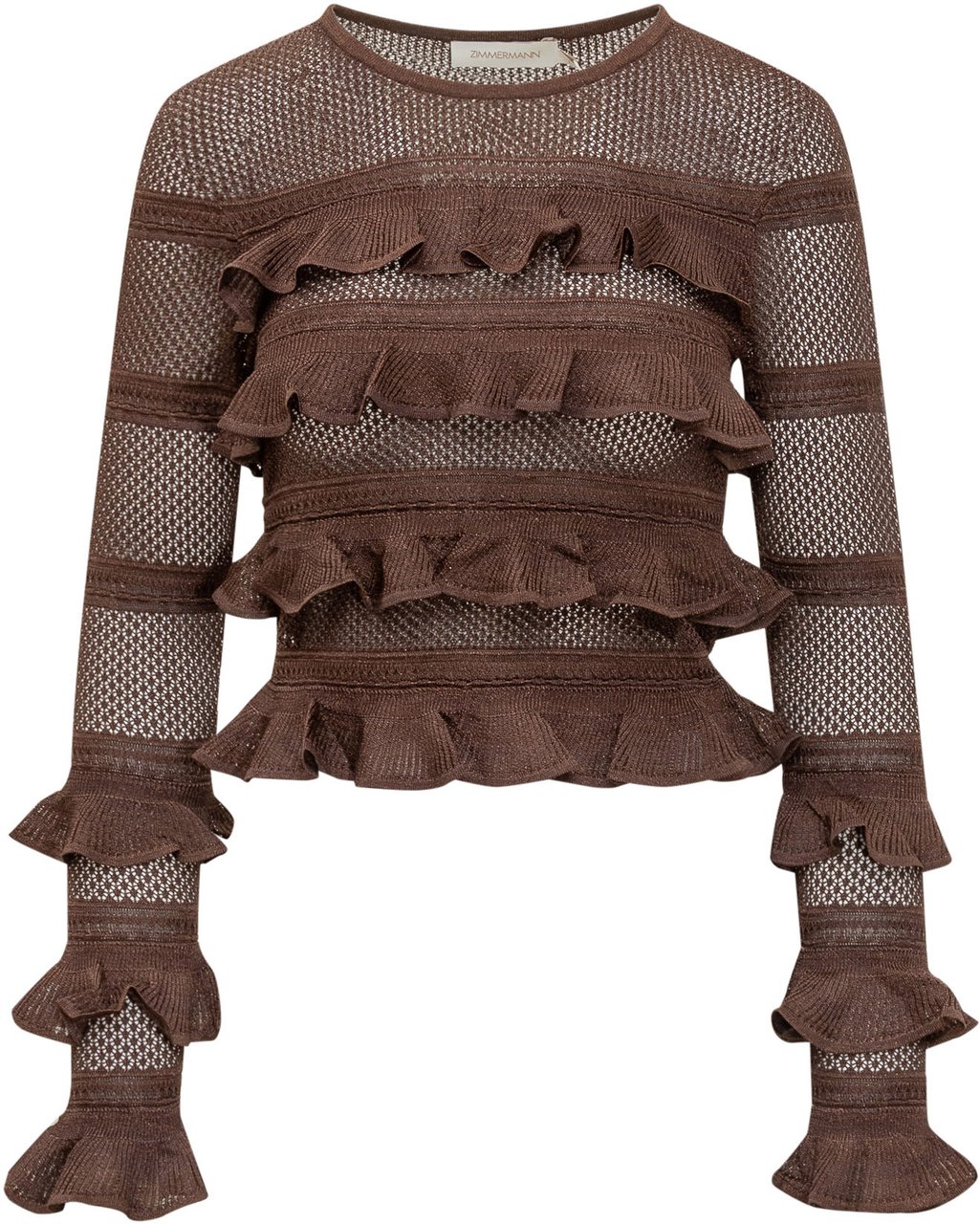 Zimmermann Top in maglia Zimmermann con balze Bruin