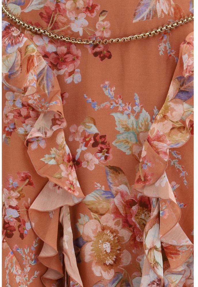 Zimmermann Zimmermann Orange Cotton Long Skirt Oranje