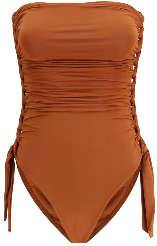Zimmermann Zimmermann Brown Polyester One-Piece Swimsuit Bruin