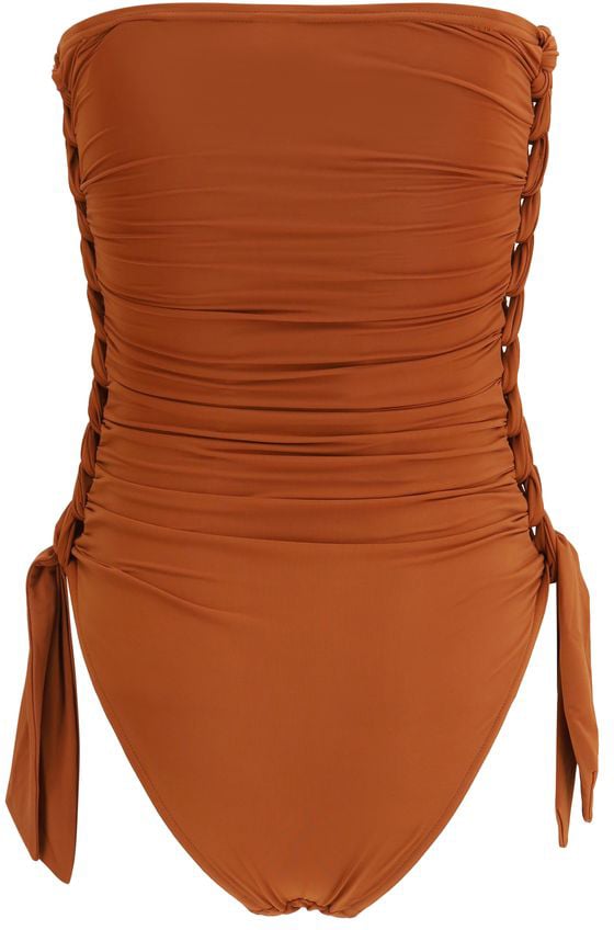 Zimmermann Zimmermann Brown Polyester One-Piece Swimsuit Bruin