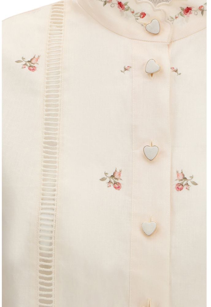 Zimmermann Zimmermann Beige Linen Pattern Shirt Beige