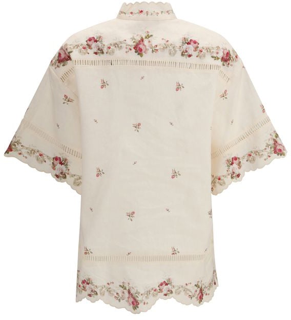 Zimmermann Zimmermann Beige Linen Pattern Shirt Beige