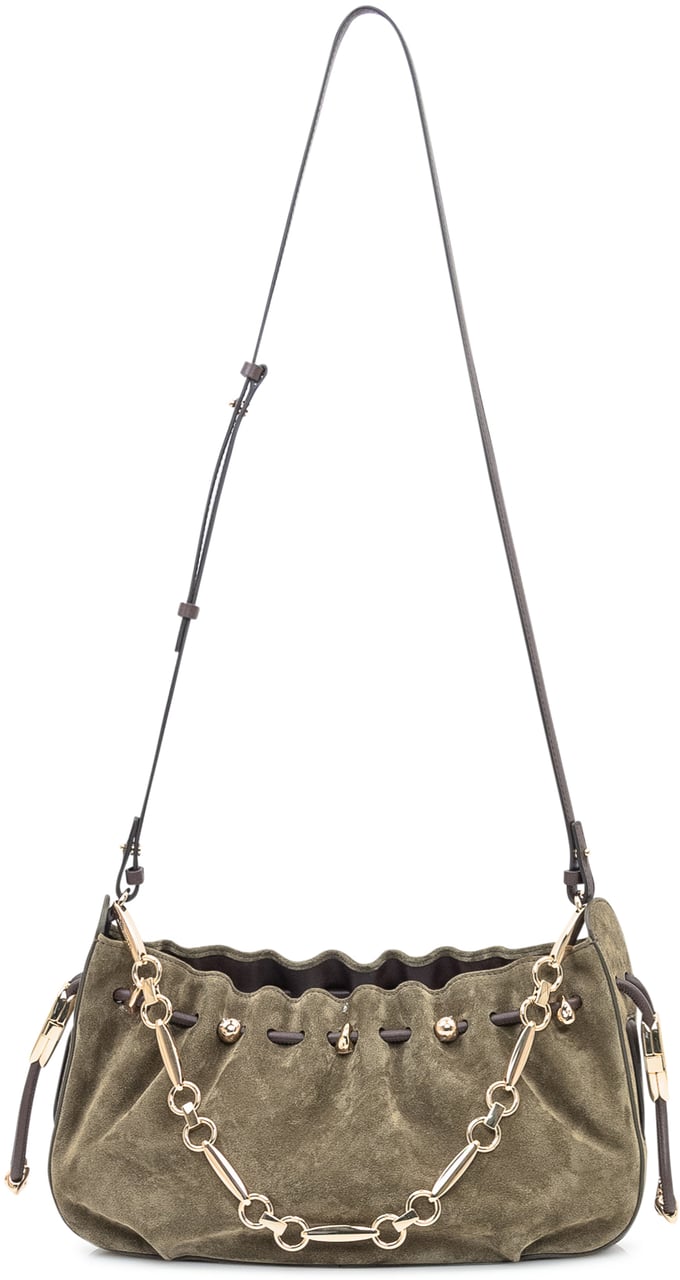 Zimmermann Borsa Halcyon Clutch in Suede Zimmermann Groen