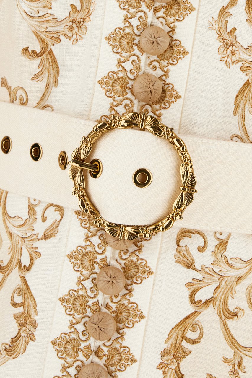 Zimmermann Zimmermann Printed linen Hypnotic dress Divers