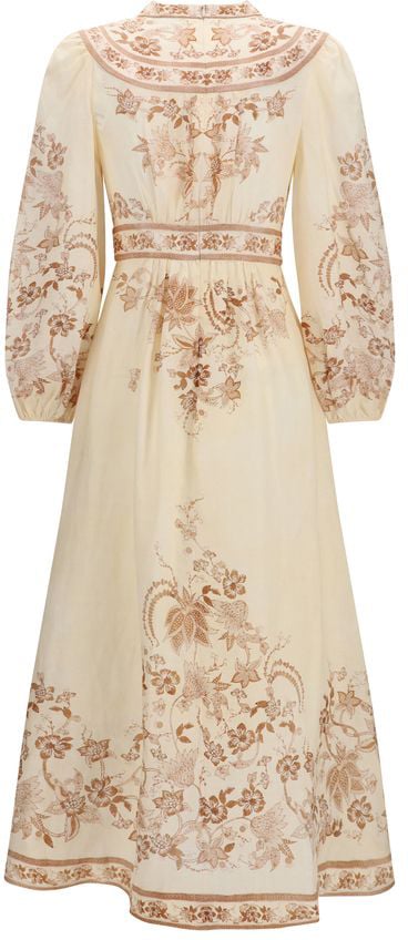Zimmermann Beige Linen Casual Dress Beige