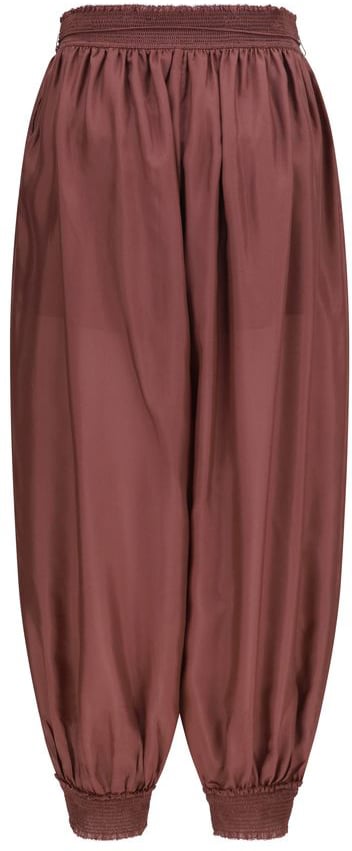 Zimmermann Bordeaux Silk Casual Pants Maroon