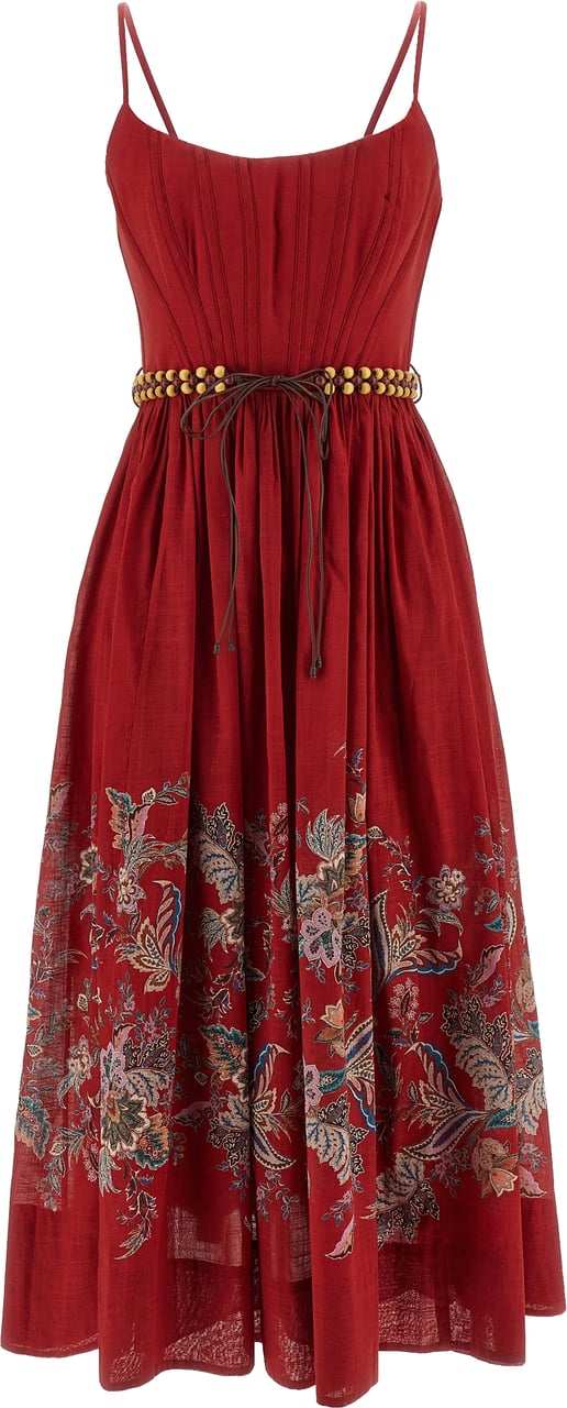Zimmermann Multicolor Cotton Midi Dress Divers