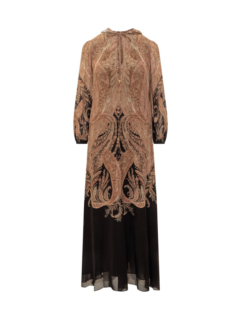 Zimmermann Abito con mantella stampata Zimmermann Beige