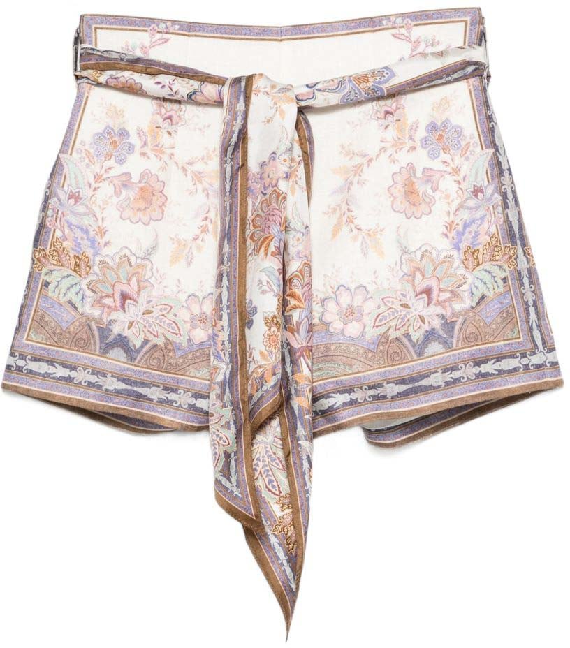 Zimmermann Shorts Crema Wit
