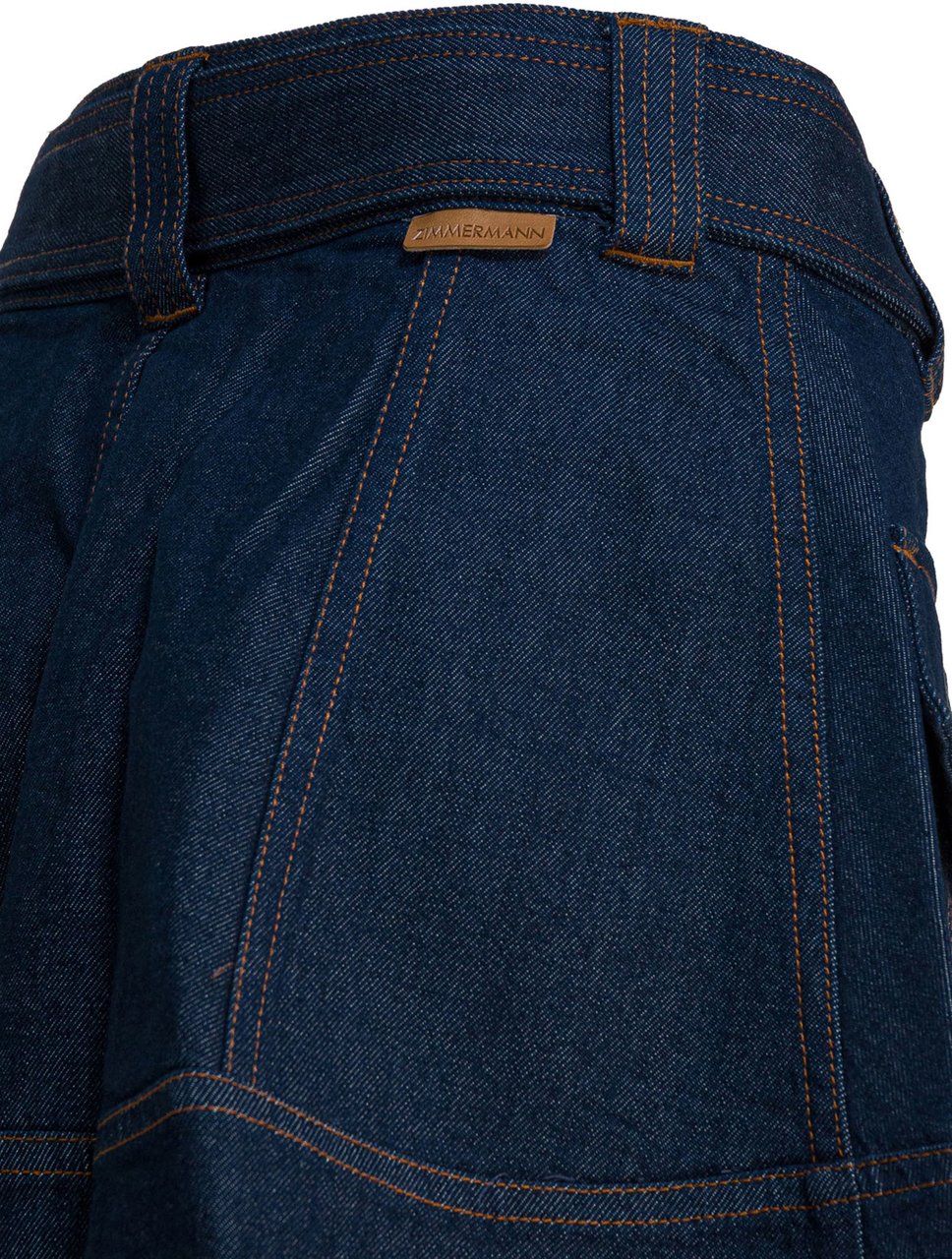 Zimmermann Denim skirt with belt Blauw