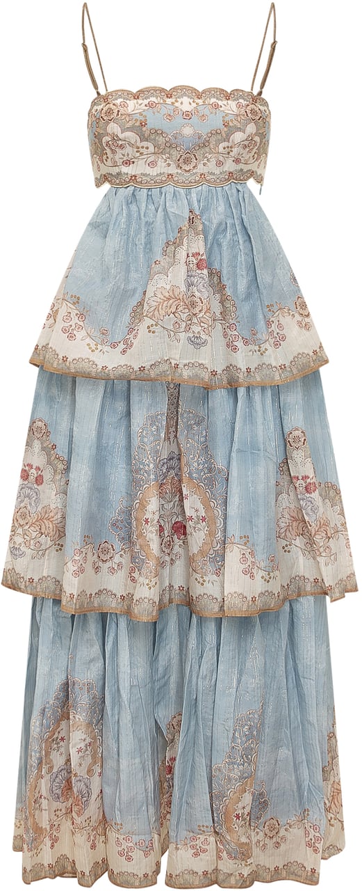 Zimmermann DAYLIGHT MAXI DRESS Lichtblauw
