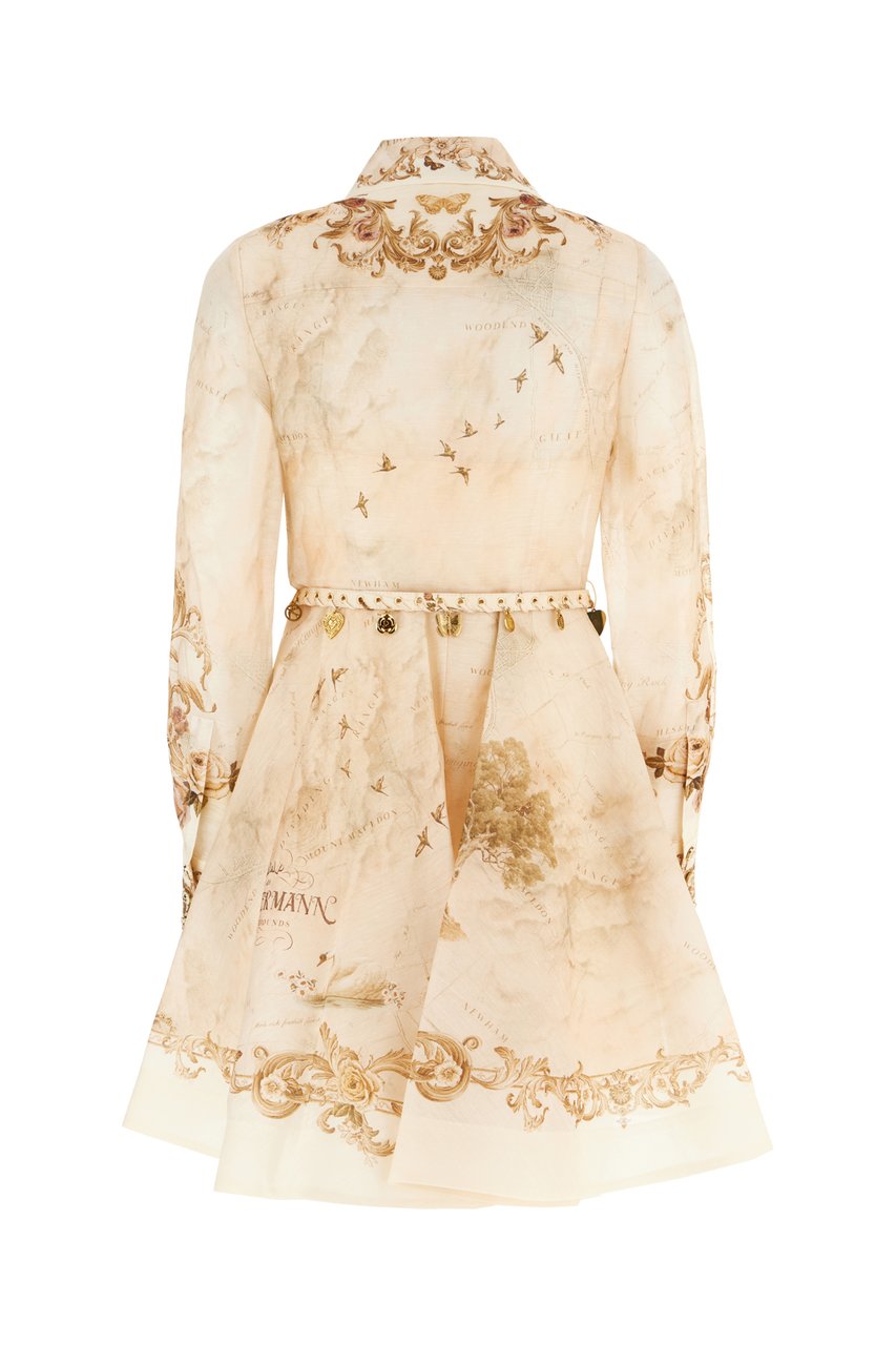 Zimmermann Zimmermann Printed linen blend Memento dress Divers