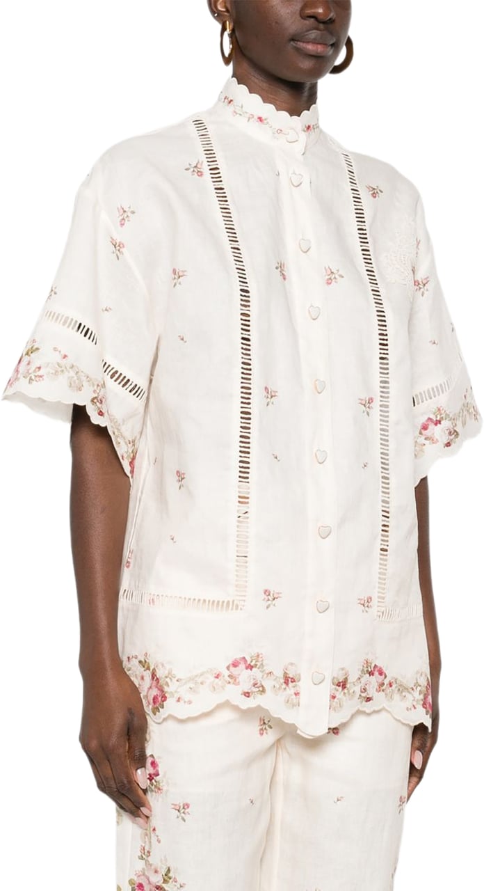 Zimmermann Shirts Crema Wit