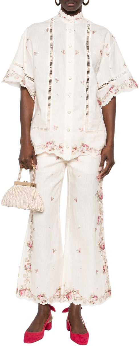 Zimmermann Shirts Crema Wit