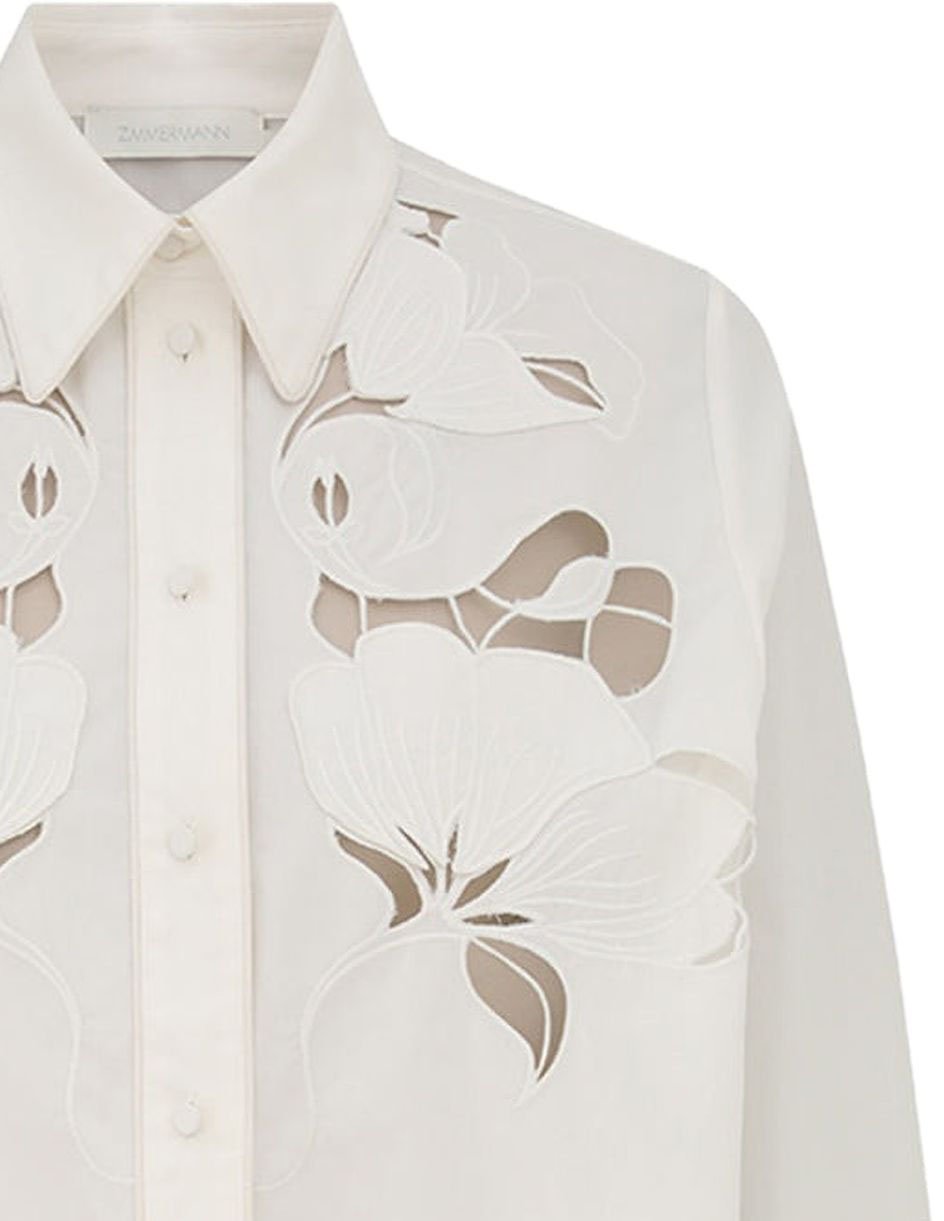 Zimmermann Shirts Ivory Wit