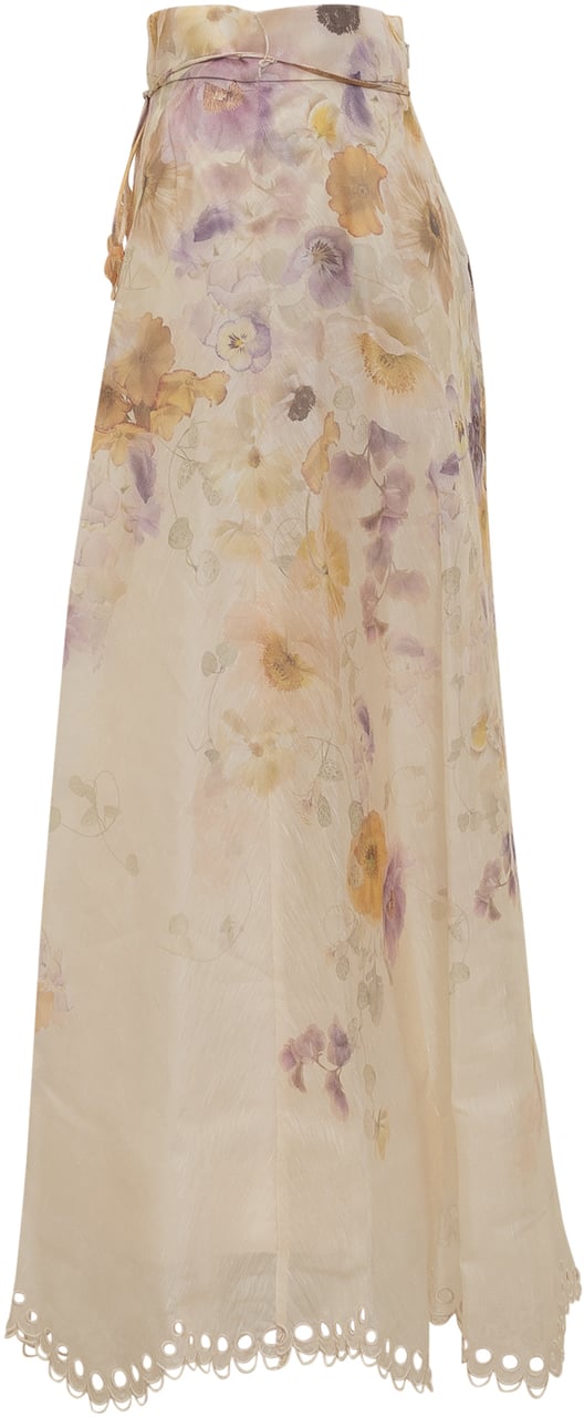 Zimmermann Gonna Zimmermann in Seta con Stampa Beige