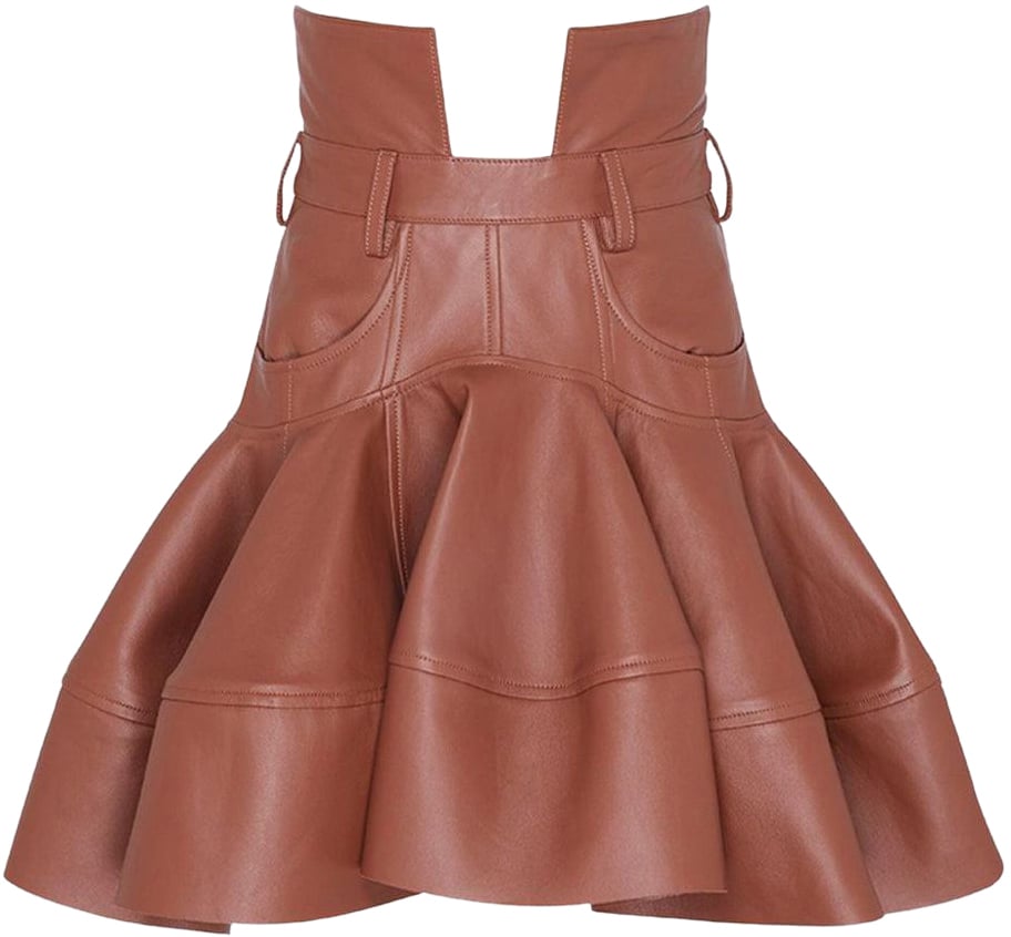 Zimmermann Skirts Leather Brown Bruin