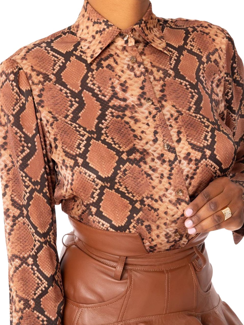 Zimmermann Skirts Leather Brown Bruin