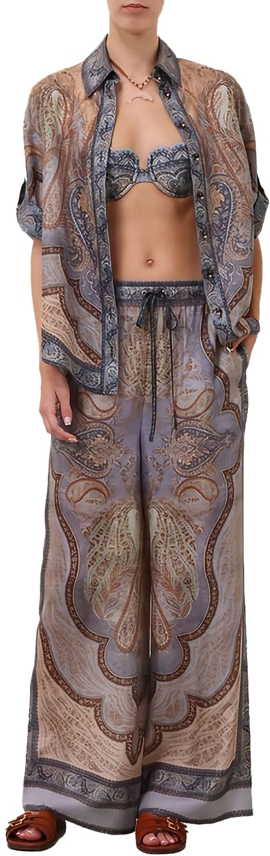 Zimmermann Trousers Blue Blauw